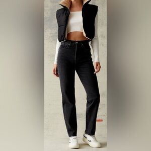 PacSun Dad Jeans In Black Waist 25